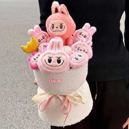 Labubu Plush Flower Bouquet | Cute Plush Gift Bouquet - Valentines Gift
