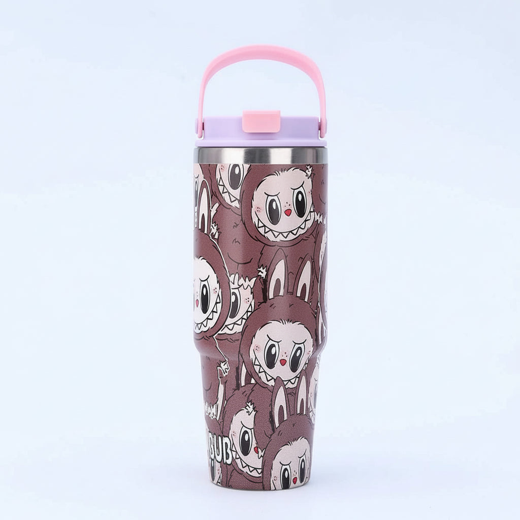 Labubu 30oz Tumbler | Double‑Wall Stainless Steel Cup • Kawaii Designer Drinkware for Fans & Collectors Multi F
