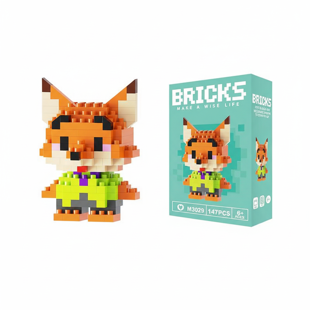 Make A Wise Life – Cartoon & Character Nano Block Building Sets | Mini Brick Figures for Kids & Collectors Multicolor Nick Wilde