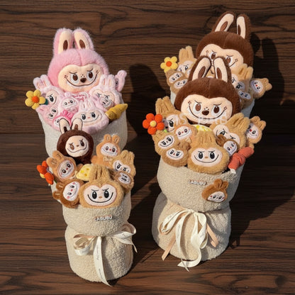 Labubu Plush Flower Bouquet | Cute Plush Gift Bouquet - Valentines Gift