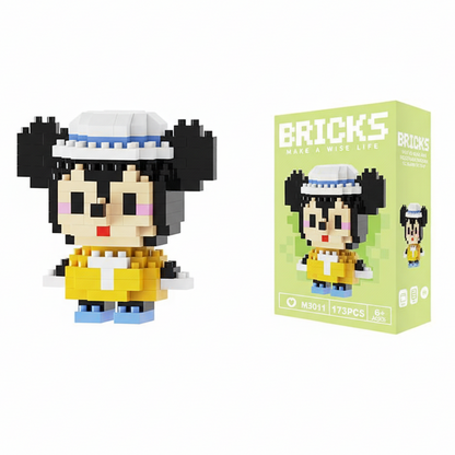 Make A Wise Life – Cartoon & Character Nano Block Building Sets | Mini Brick Figures for Kids & Collectors Multicolor Mickey Mouse