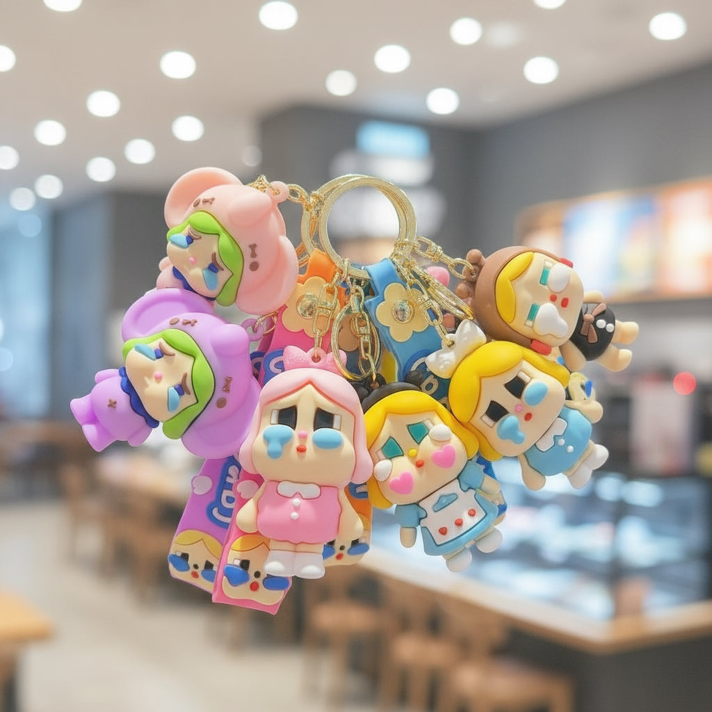 POP MART Crybaby Plush Keychain – 6.5cm Soft Character Clip