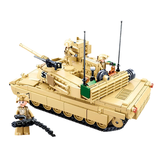 781PCS Military DIY Model Building Block Toys, M1A2 Tank Model