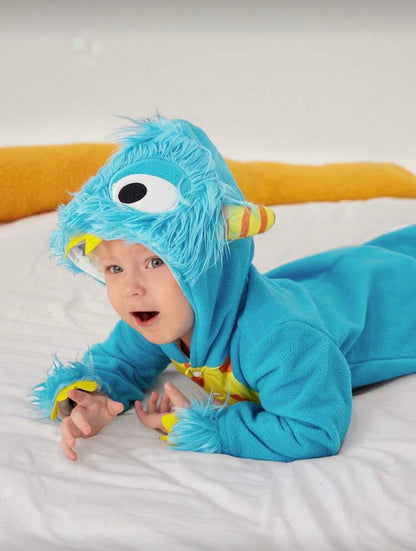 Baby & Toddler Boys Plush Monster Costume – Warm Fleece Party Outfit