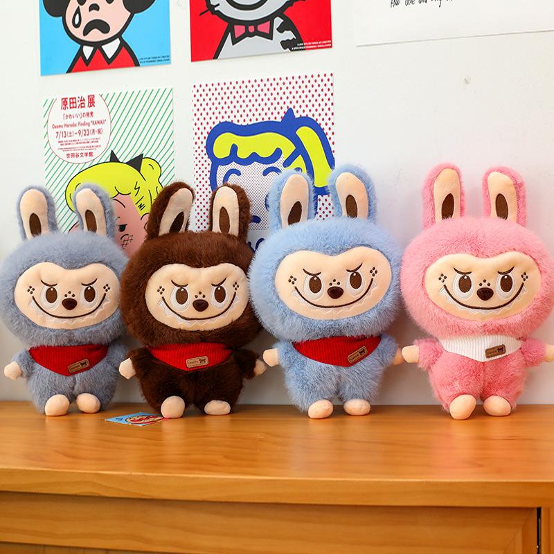 Plush Labubu Stuffed Toy with Scarfs 35cm | Cute Soft Plush Doll