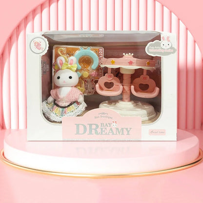 Little Rabbit Dresser Scene Playset – Simulation Modelling Toy Multi Swing