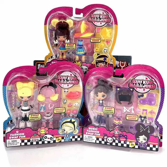 Cool Girl Group Q‑Doll Dressing Set | Music • Angel • G | Fashion Swap Fun Dress‑Up Dolls All 3