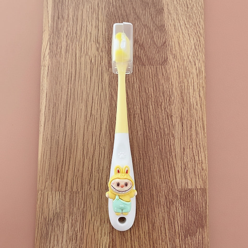 Labubu Kids Toothbrush | Soft‑Bristle Cartoon Brush for Gentle Daily Cleaning Yellow