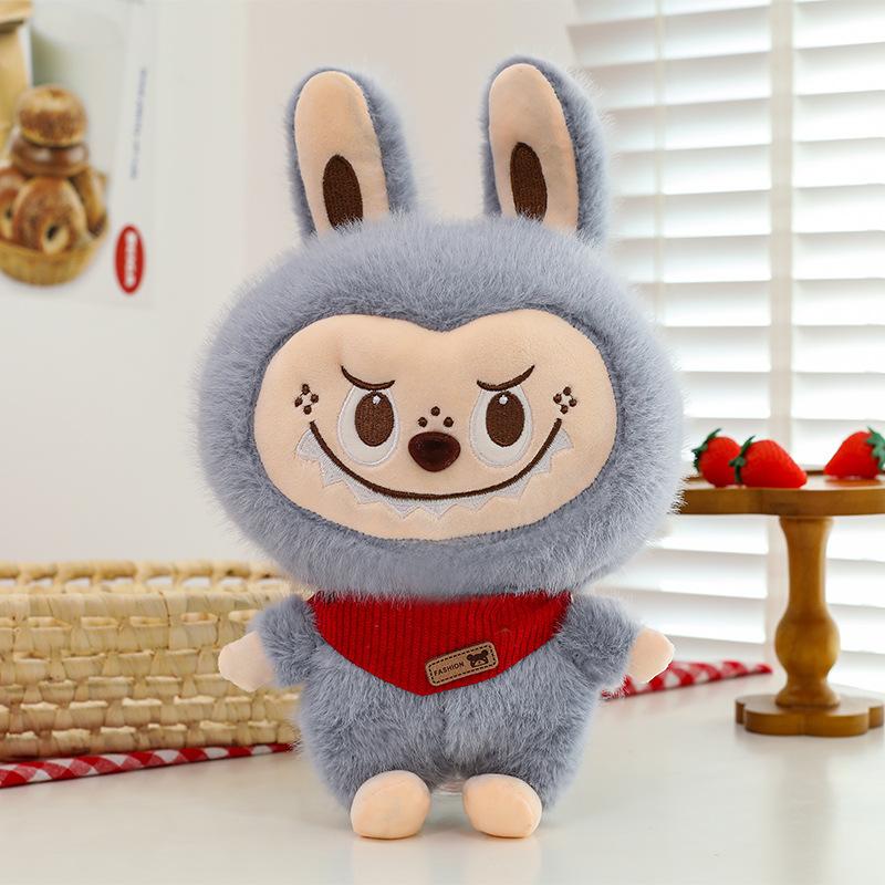 Plush Labubu Stuffed Toy with Scarfs 35cm | Cute Soft Plush Doll
