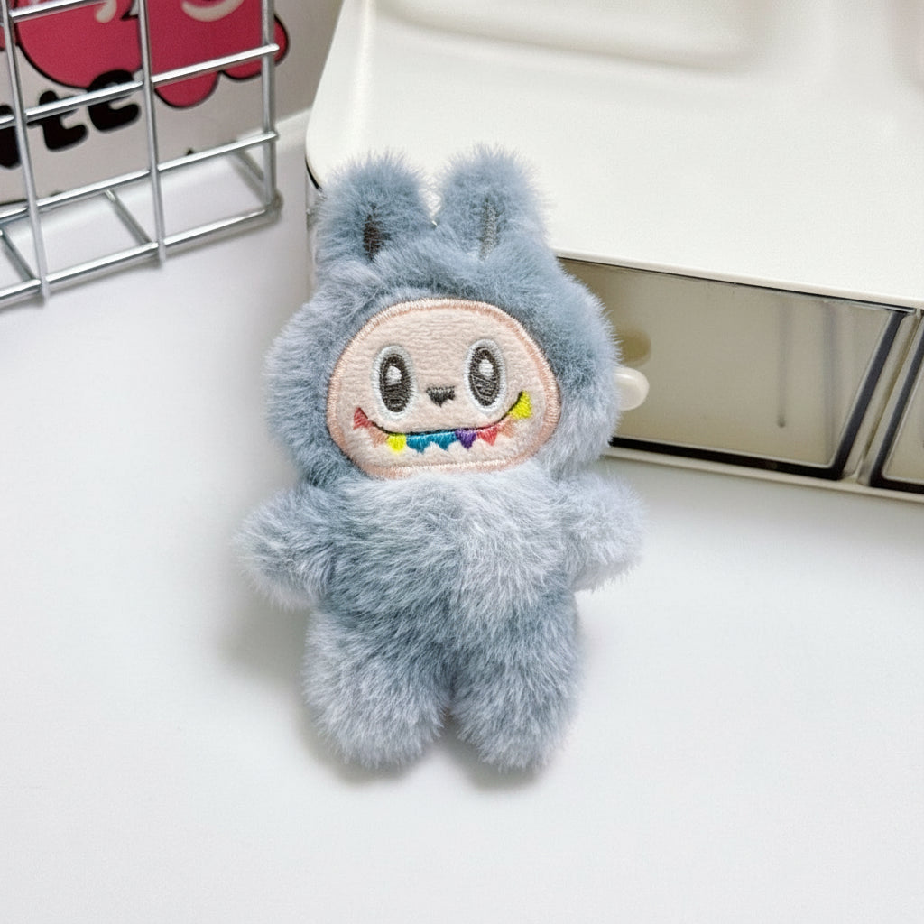 Labubu The Monsters – 3rd Gen Plush Keychain Doll | 12–15cm Backpack Charm Grey