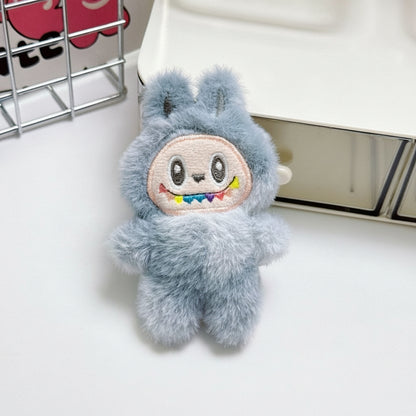 Labubu The Monsters – 3rd Gen Plush Keychain Doll | 12–15cm Backpack Charm Grey