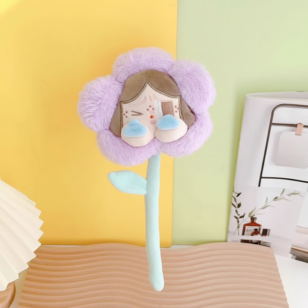 Plush Cry Baby Flower Bouquet Purple