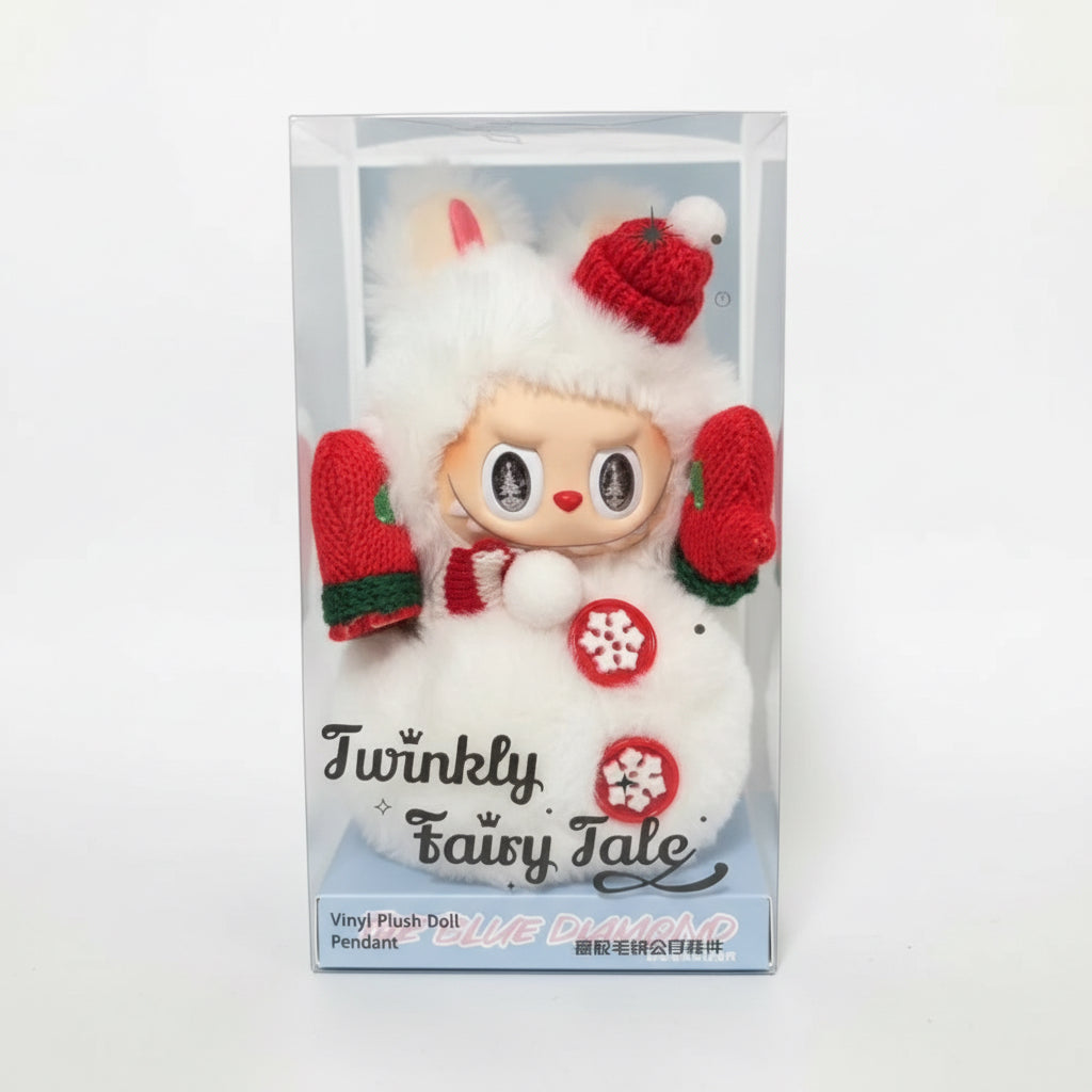 Labubu The Monsters – Twinkly Fairy Tale Series | 17cm Collectible Plush Toy | Christmas Edition Red