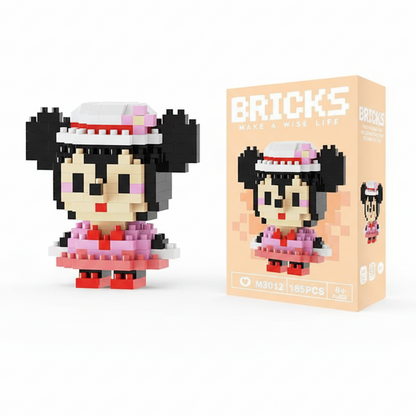 Make A Wise Life – Cartoon & Character Nano Block Building Sets | Mini Brick Figures for Kids & Collectors Multicolor Minnie Mouse