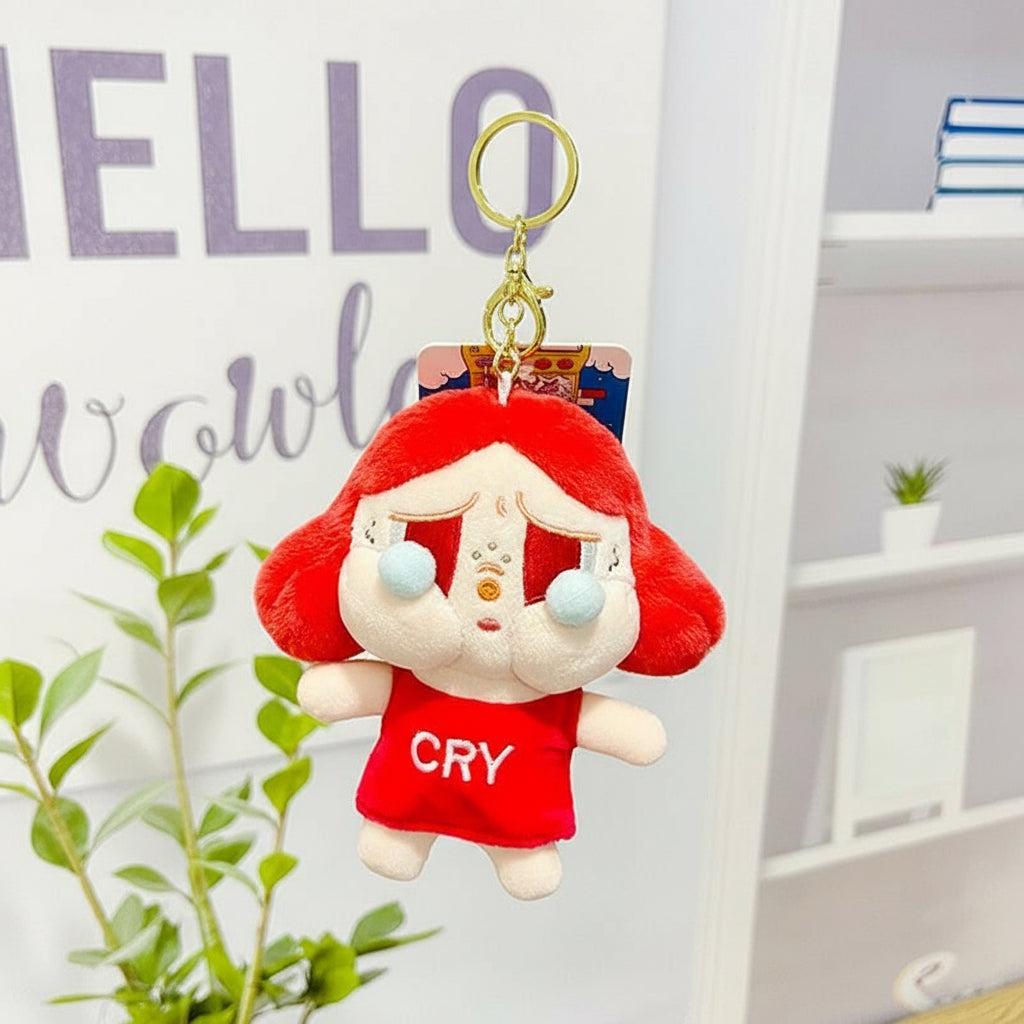 POP MART Crybaby Plush Keychain – 13cm Soft Character Accessory