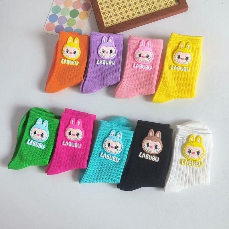 Labubu Cotton Mid-Calf Kids Socks – Soft Character Socks