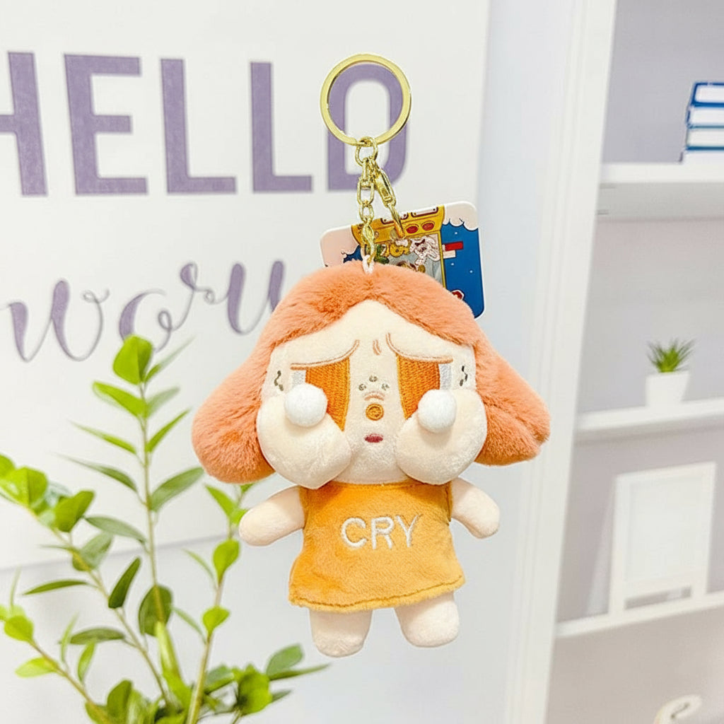 POP MART Crybaby Plush Keychain – 13cm Soft Character Accessory