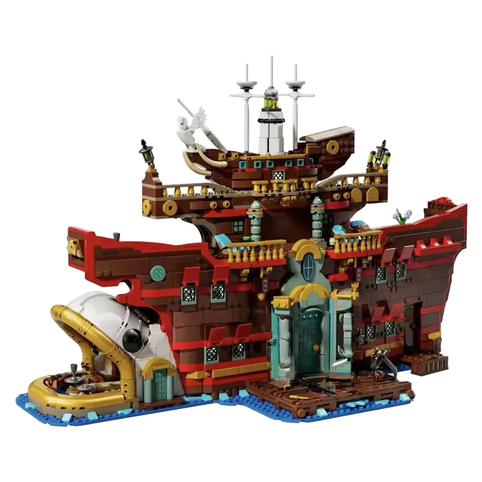 The Baratie Floating Restaurant Building Blocks Set (3402 PCS) | Anime Model Kit Multicolor