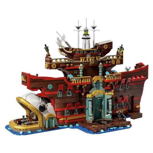 The Baratie Floating Restaurant Building Blocks Set (3402 PCS) | Anime Model Kit Multicolor