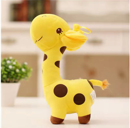 Plush Cute Giraffe Stuffed Toy - 18cm Yellow