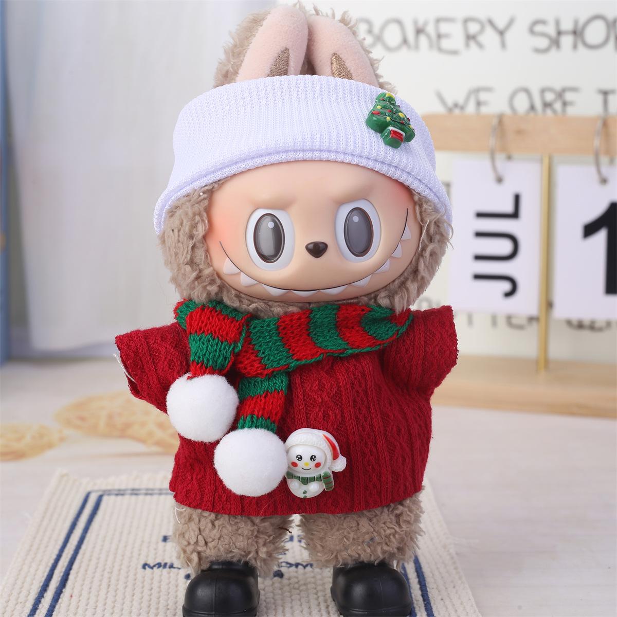 Labubu Christmas Outfit – Red Holiday Clothing for V1, V2 & V3 Figures
