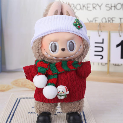 Labubu Christmas Outfit – Red Holiday Clothing for V1, V2 & V3 Figures