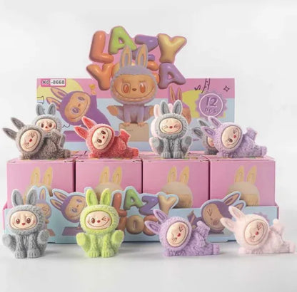 Labubu The Monsters Blind Box Set – 12 Mini Anime Figures | Cute Collectible Dolls | 7cm Multicolor 12 Pack Lazy Yoga