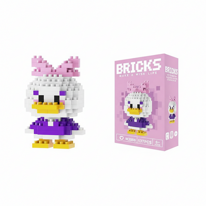 Make A Wise Life – Cartoon & Character Nano Block Building Sets | Mini Brick Figures for Kids & Collectors Multicolor Daisy Duck