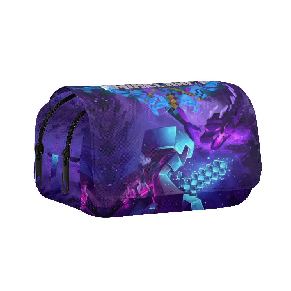 My World Minecraft Pencil Case – 20cm Soft Zip Pouch | Gamer School Supplies
