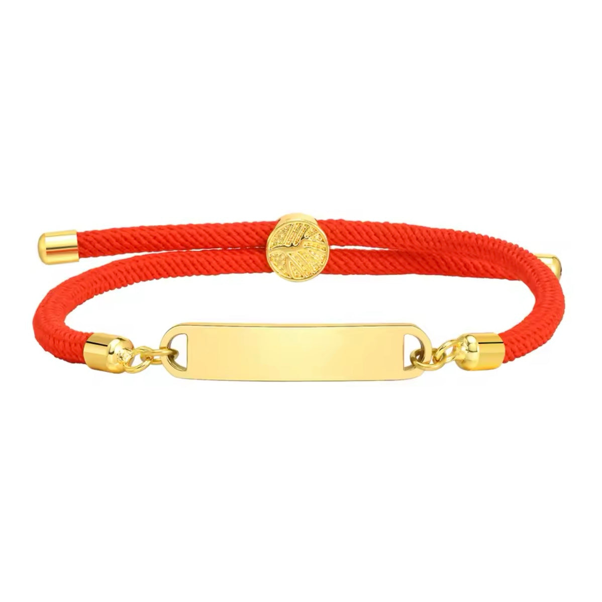 Baby Red Gold Custom Bracelet Personalised Red Blank