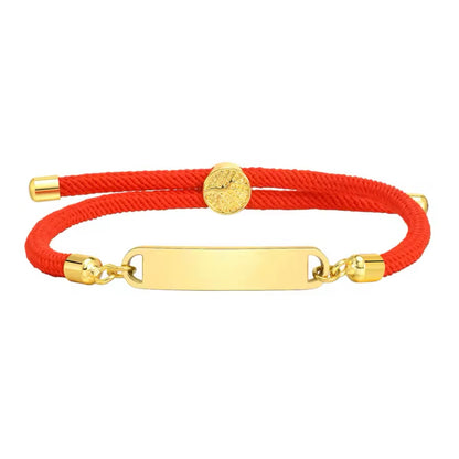 Baby Red Gold Custom Bracelet Personalised Red Blank