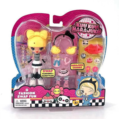Cool Girl Group Q‑Doll Dressing Set | Music • Angel • G | Fashion Swap Fun Dress‑Up Dolls Maroon