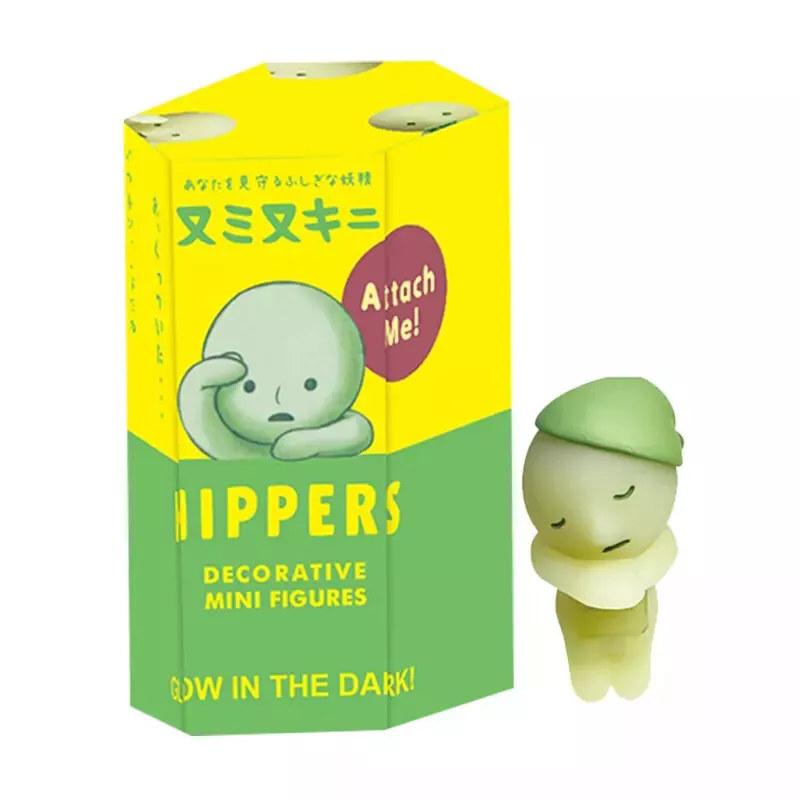 Smiski Hippers Toilet Glow-in-the-Dark – Mini Blind Box Figure | Stick-On Character Toy Multicolor A