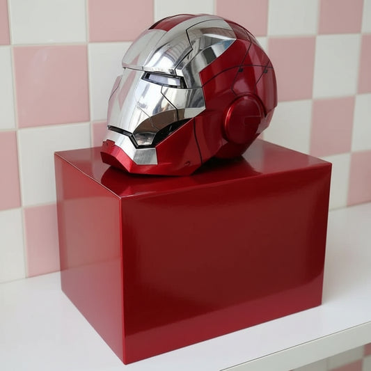 Autoking 1:1 MK5 Iron Man Helmet | Electric Wearable Cosplay Helmet with Voice Control & Light‑Up Eyes