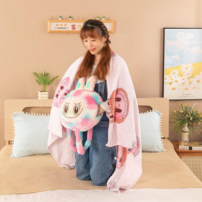 Labubu 2-in-1 Magic Pillow Blanket: Where Comfort Meets Versatility