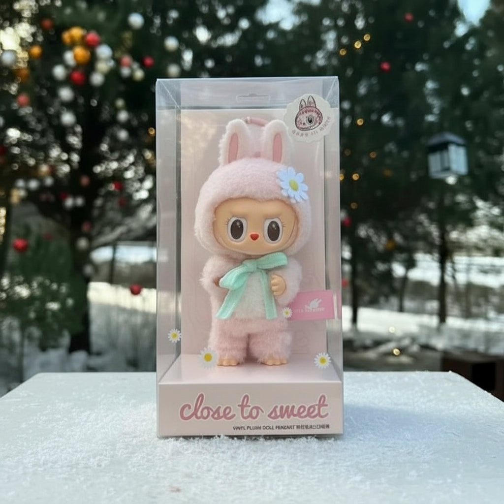 Labubu Mokoko – Close to Sweet Vinyl Plush Doll Pendant Pink