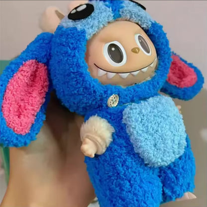 Disney Stitch Doll Fashion Outfit Set – 2PC Clothing for 16.5–17cm Dolls | Labubu-Compatible | Collector Gift