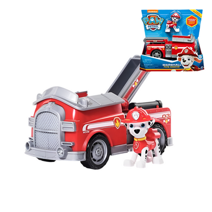 Paw Patrol Rescue Vehicle – Character Truck | Rubble’s Bulldozer, Chase’s Cruiser & More Multicolor Firetruck - Marshal