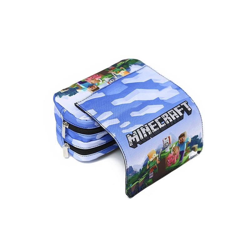 My World Minecraft Pencil Case | 20cm Soft Zip Pouch • Gamer School Supplies