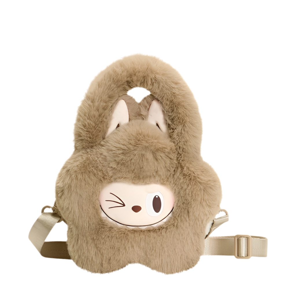 Labubu THE MONSTERS Classic Series - Plush Flower Bag Brown