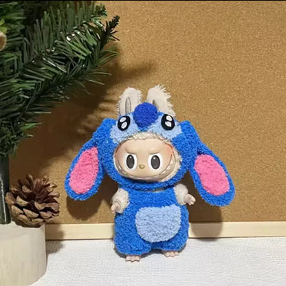 Disney Stitch Doll Fashion Outfit Set – 2PC Clothing for 16.5–17cm Dolls | Labubu-Compatible | Collector Gift