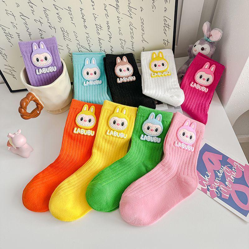 Labubu Cotton Mid-Calf Kids Socks – Soft Character Socks