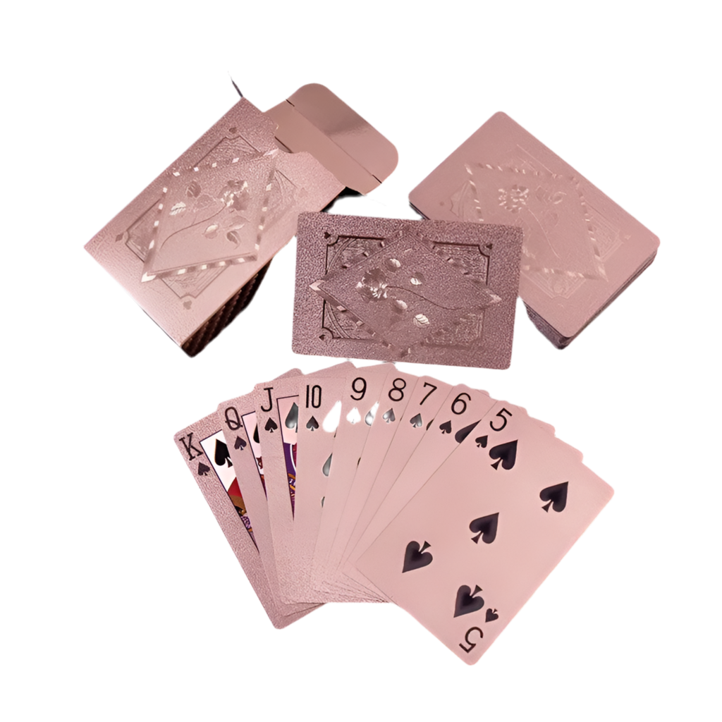 Poker Playing Cards Rose Gold Rose
