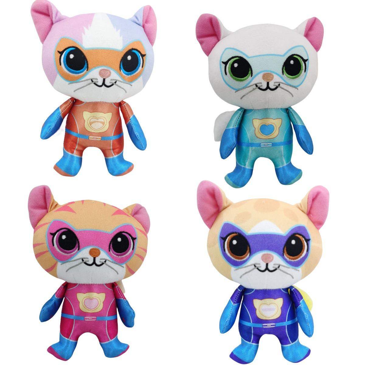 SuperKitties Plush Cat Team – 18cm | Soft Hero Cat Plush Dolls