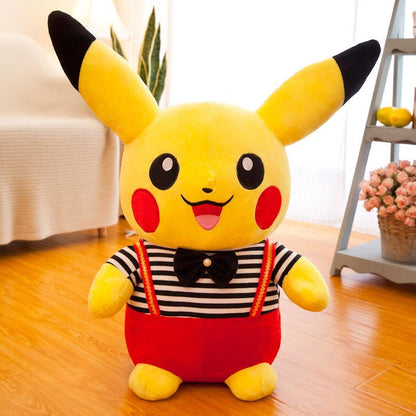 Pikachu Plush Pillow Doll – 30cm | Pokémon-Inspired Stuffed Toy | Couple Strap Pants Edition Red