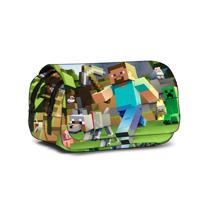 My World Minecraft Pencil Case – 20cm Soft Zip Pouch | Gamer School Supplies