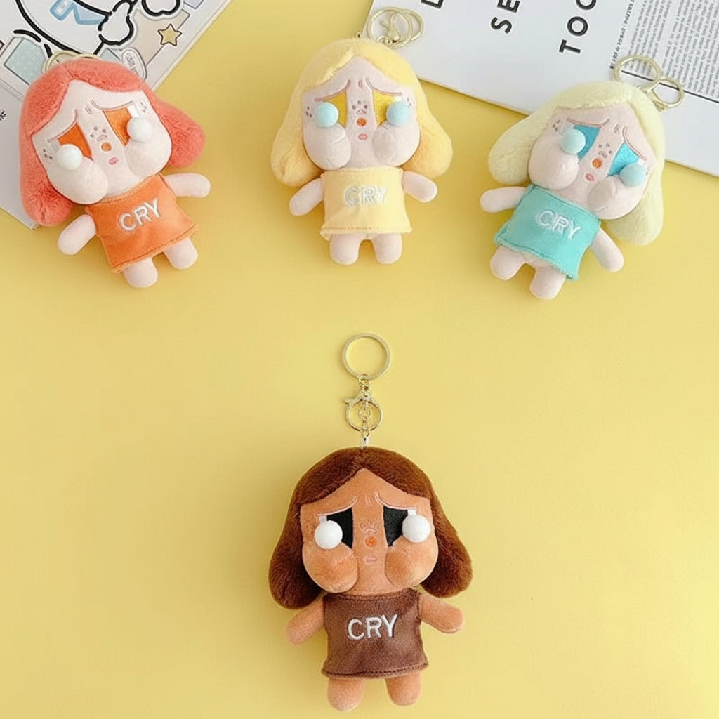 POP MART Crybaby Plush Keychain – 13cm Soft Character Accessory