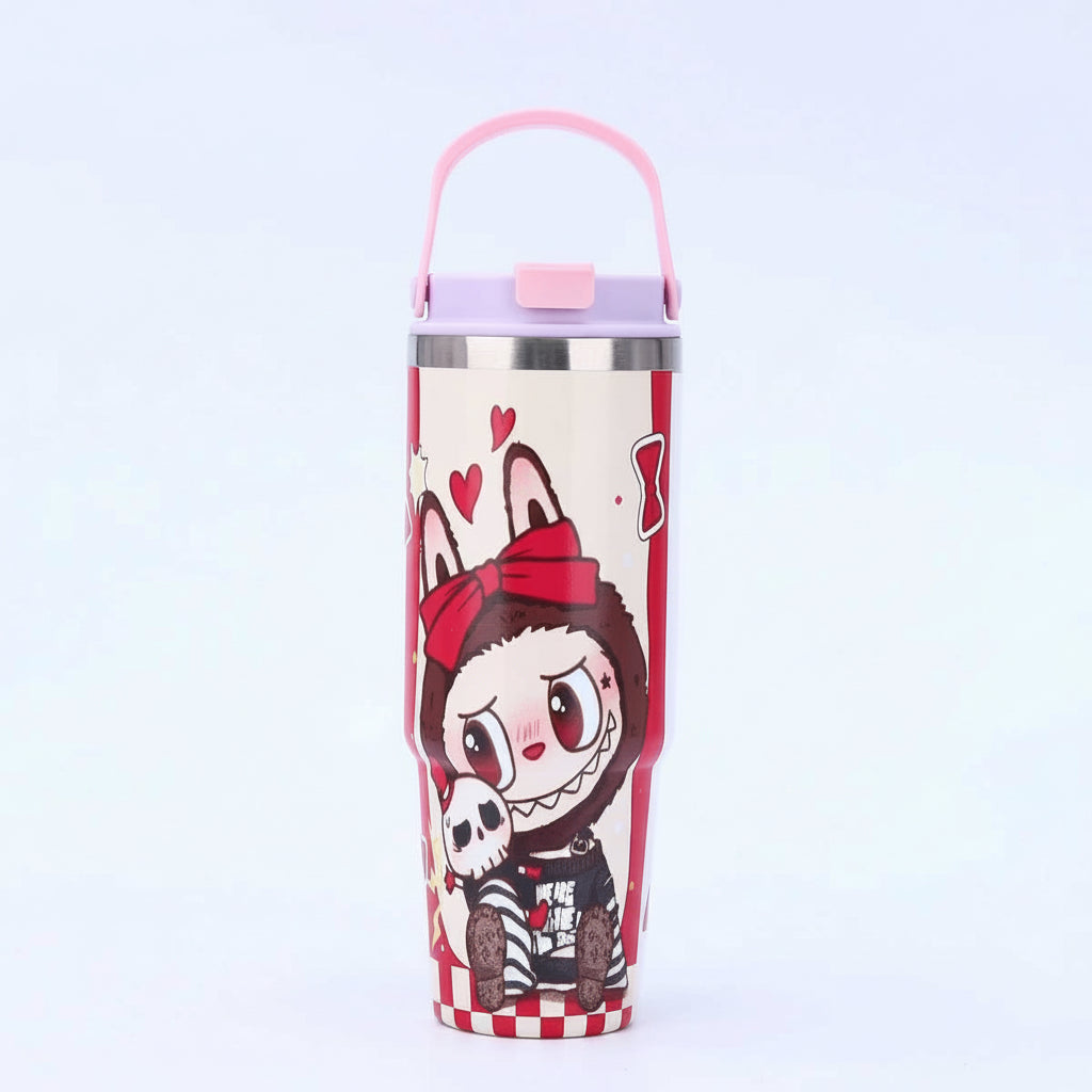 Labubu 30oz Tumbler | Double‑Wall Stainless Steel Cup • Kawaii Designer Drinkware for Fans & Collectors Multi G