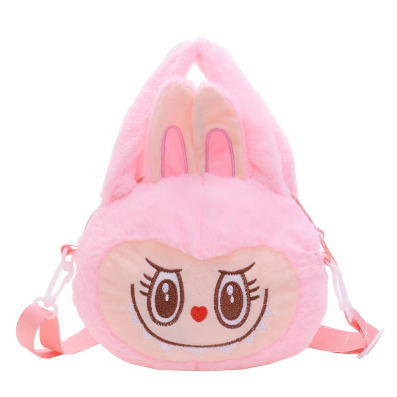 Labubu Party Rag Doll Bag Soft Girl Daily Versatile Messenger Bag Plush Rabbit Doll Bag