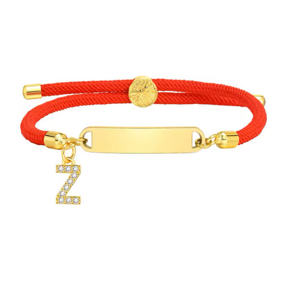 Baby Red Gold Custom Bracelet Personalised Red Z